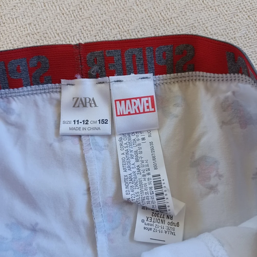 zara ♡ marvel spiderman boxer briefs kids bous 11-12 super hero retro playful